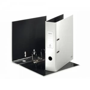 Image of Leitz Wow Lever Arch File A4 80mm Pearl White PK10