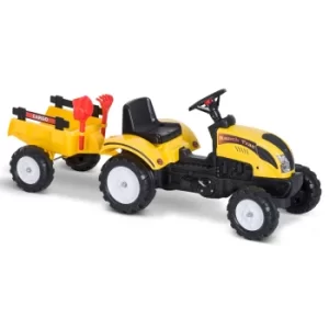 Image of HOMCOM Kids Pedal Go-Kart Ride-On Tractor w/ Rake on Four Wheels