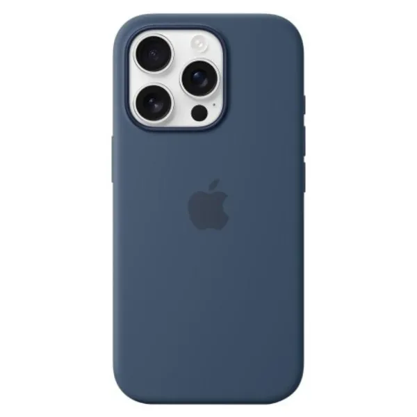 Image of Apple Silicone Case with MagSafe for iPhone 16 Pro - Denim