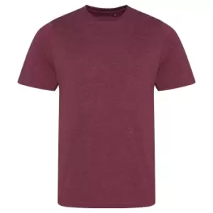 Image of AWDis Mens Tri Blend T Shirt (Medium) (Heather Burgundy)