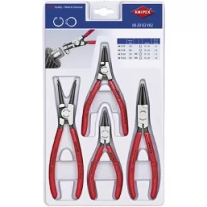 Image of Knipex 00 20 03 V02 Circlip pliers set Suitable for Outer and inner rings 19-60 mm, 12-25mm 10-25 mm, 19-60 mm Tip shape Straight