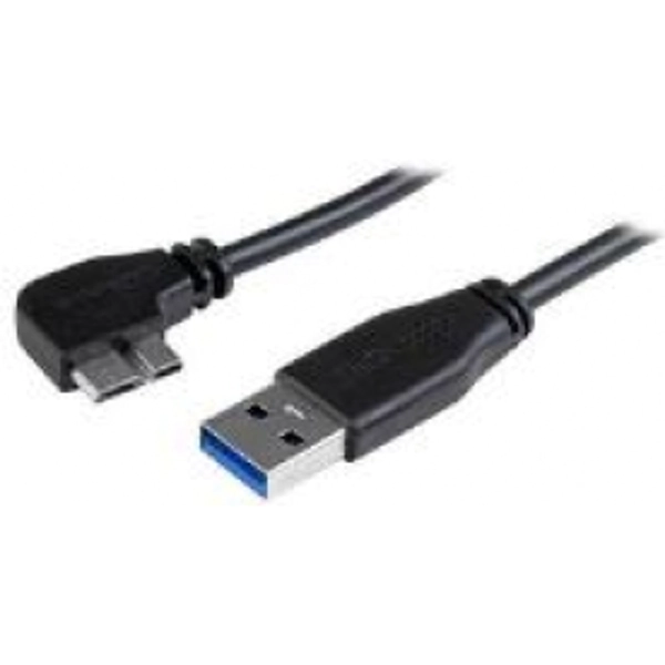 Image of StarTech 1m3 Feet Slim Micro USB 3.0 Cable Mm Left angle Micro usb