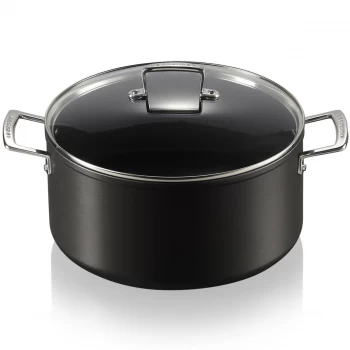Image of Le Creuset Toughened Non-Stick Deep Casserole With Glass Lid 28cm