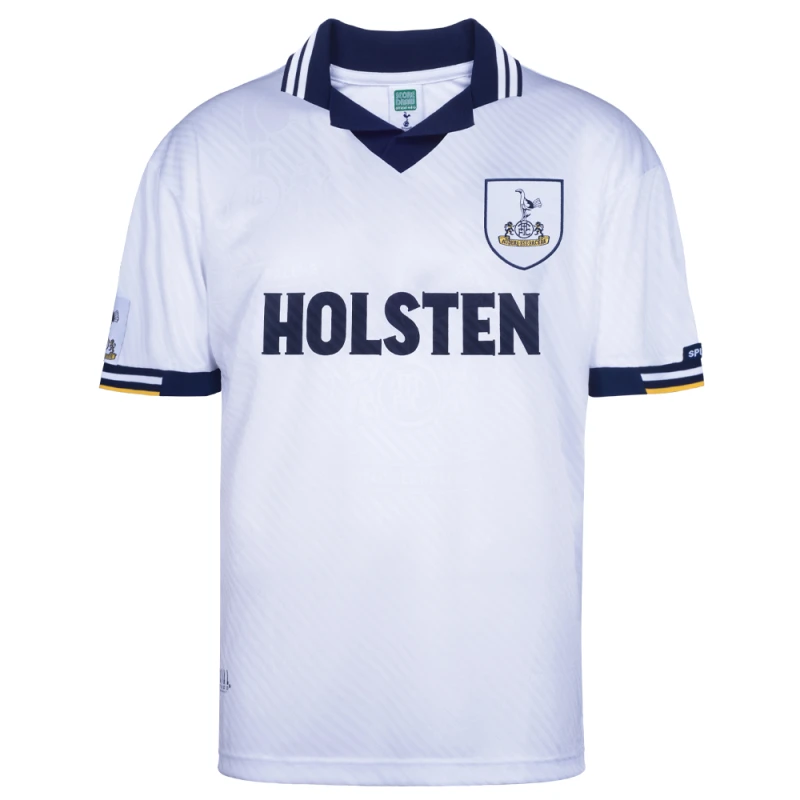 Image of Score Draw Tottenham Hotspur 1994 Retro Football Shirt SPURS94HPYSS-S S Mens Sportswear