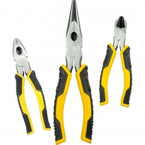Image of Stanley Controlgrip 3 Piece Plier Set