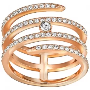 Image of Ladies Swarovski PVD rose plating CREATIVITY RING SIZE L