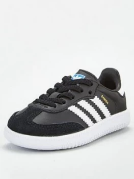 Image of adidas Originals SAMBA OG EL Infant Trainer - Core Black, Core Black, Size 5