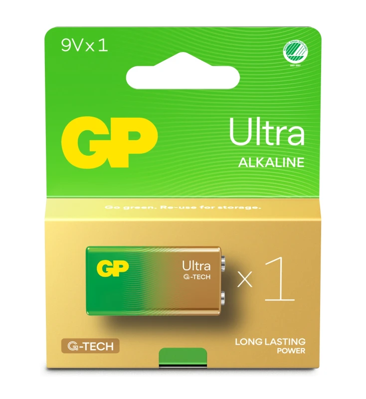 Image of GP Batteries Ultra Alkaline GP1604AU Single-use battery 9V