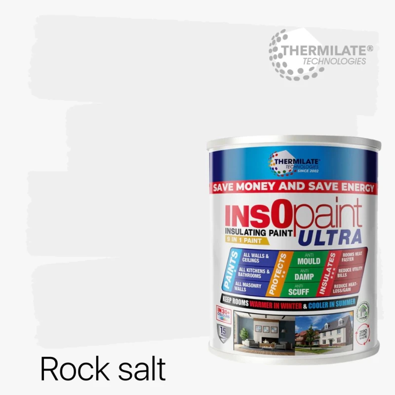 Image of THERMILATE TECHNOLOGIES InsOpaint ULTRA - 9 IN 1 Interior & Exterior Paint - 1L in Rock Salt Rock Salt Unisex 1L