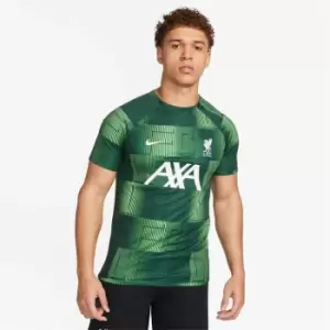 Image of Nike Liverpool FC Away Pre Match 2023 2024 Jersey Adults - Green