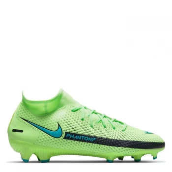 Image of Nike Phantom GT Academy DF FG Football Boots - Lime/AquaMarine