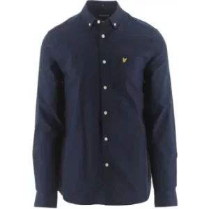 Image of Lyle and Scott Dark Navy Regular Fit Oxford Shirt