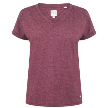Image of Jack Wills Etton V Neck T-Shirt - Plum