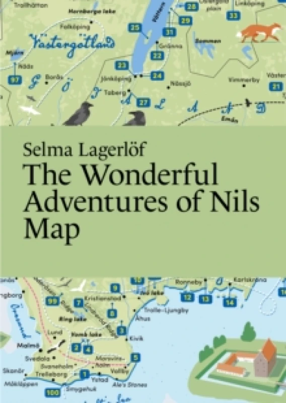 Image of Selma Lagerlof, The Wonderful Adventures of Nils Map Fold-out book or chart