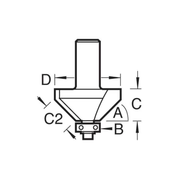 Image of Trend - 46/360X1/4 BEARING GUIDED CHAMFER CUTTE