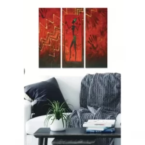 Image of MDFDSCF7612 Multicolor Decorative MDF Painting (3 Pieces)