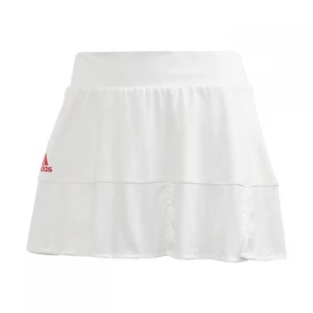 Image of adidas Tennis Match Skirt Engineered female - White / Scarlet