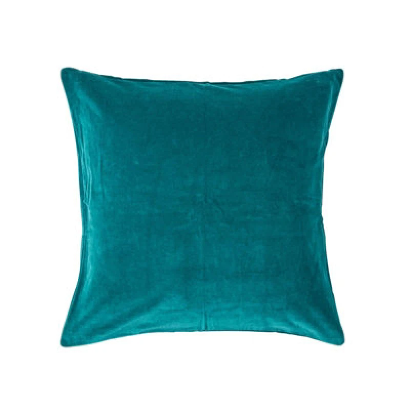 Image of Homescapes Emerald Green Velvet Cushion Cover, 40 X 40 Cm