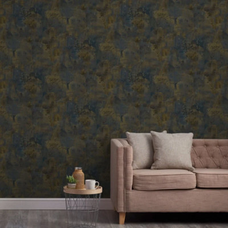 Image of Grandeco Life Galvanised Wallpaper 186402 Navy