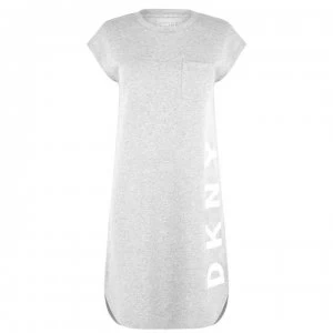 Image of DKNY Side Logo Dress - HEATHER GREY