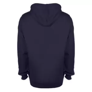 Image of FDM Unisex Contrast Hooded Sweatshirt / Hoodie (300 GSM) (XS) (Navy/Heather Grey)