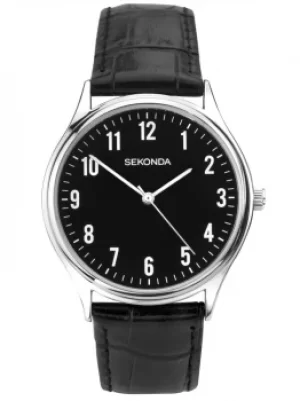 Image of Sekonda Mens Black Strap Watch 1777