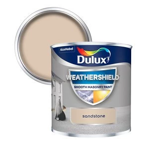 Image of Dulux Weathershield Sandstone Smooth Masonry Paint 250ml