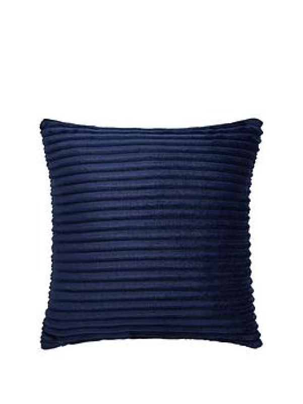 Image of Cascade Home Ribbon Velvet Cushion Cushions 45 x 45cm Blue 40294718000