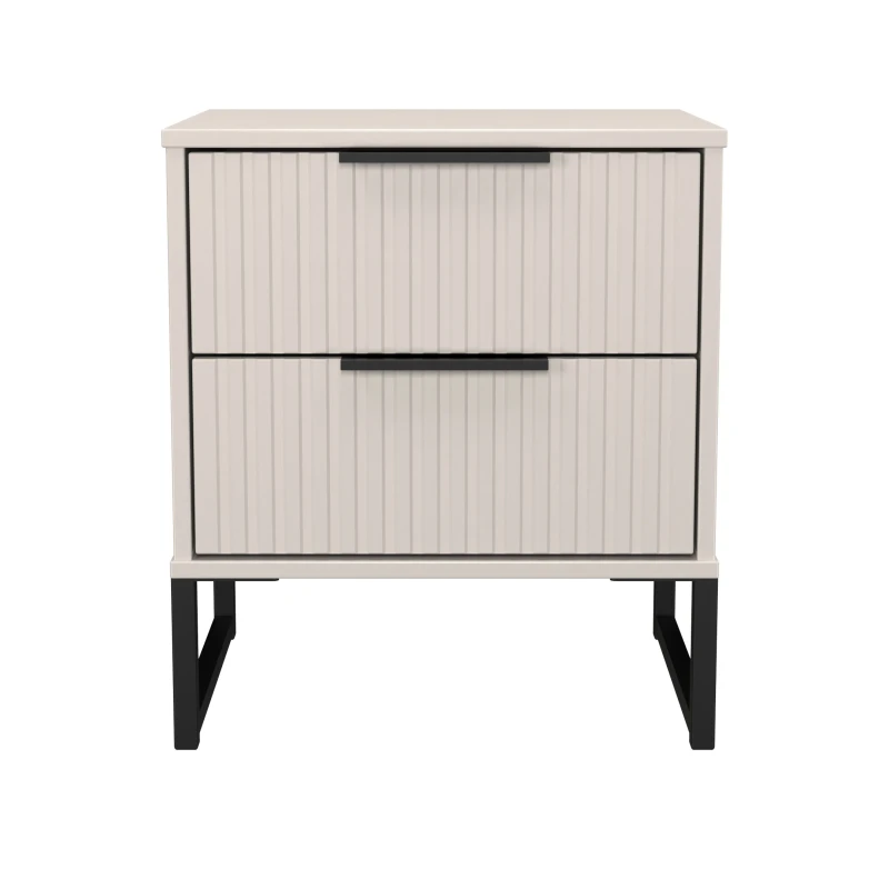 Image of Ready Assembled 2 U Menai 2 Drawer Bedside (Ready Assembled) in Taupe Size: Small Taupe Unisex Small