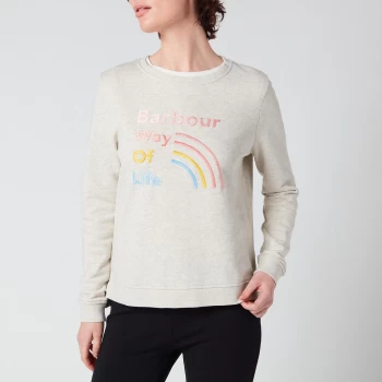 Image of Barbour Womens Sandridge Overlayer Sweatshirt - Cloud Marl - UK 8