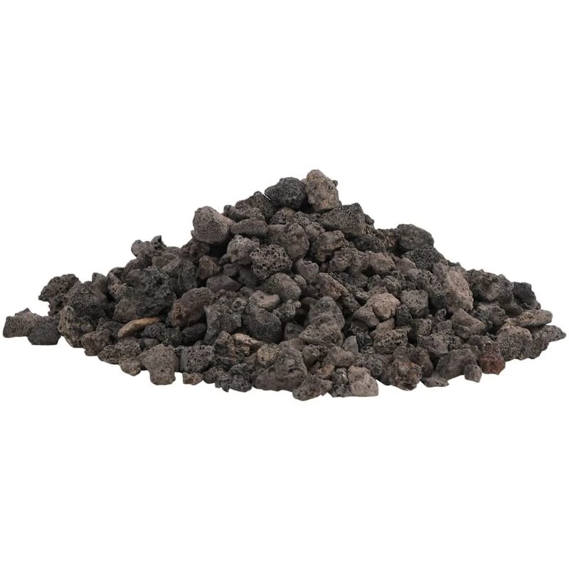 Image of vidaXL Volcanic Rocks 10KG Black 1-2 cm, Black 3217180