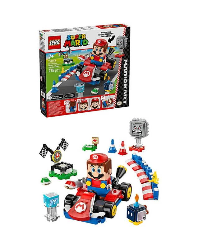 Image of LEGO Super Mario : Mario Kart - Interactive LEGO Mario & Standard Kart 72043