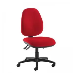 Image of Jota high back operator chair with no arms - Belize Red