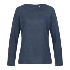 Image of Stedman Womens/Ladies Stars Crew Neck Knitted Sweater (M) (Marina Blue Melange)
