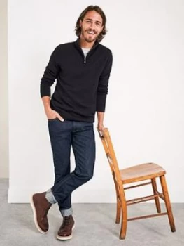 Image of White Stuff York Merino Twist Funnel Neck Top - Navy, Size S, Men