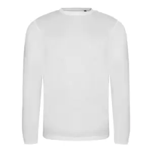 Image of AWDis Mens Long Sleeve Tri-Blend T-Shirt (S) (Solid White)