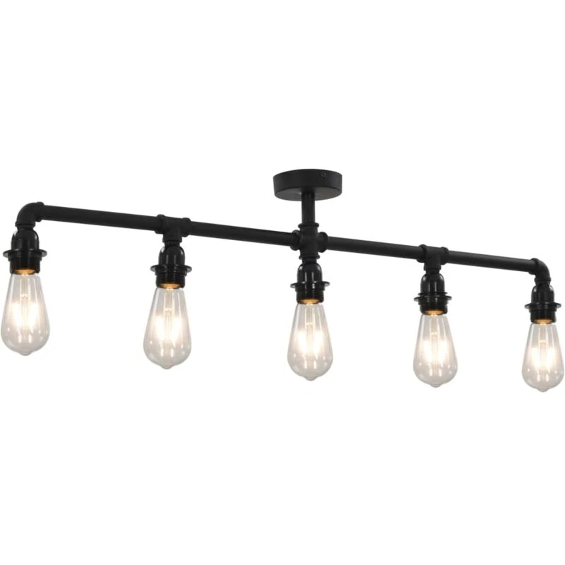Image of VIDAXL Ceiling Lamp Black 5 x E27 Bulbs Vidaxl 8719883573526