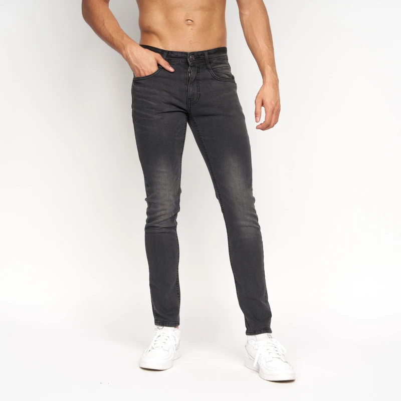 Image of Duck&Cover Maylead Mens Slim-Fit Five-Pocket Denim Jeans in Black Size: 38L Black Male 38L