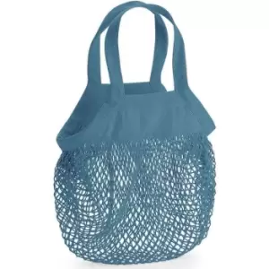 Image of Westford Mill Mini Mesh Tote Bag (One Size) (Airforce Blue) - Airforce Blue