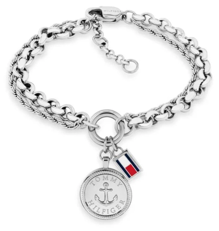 Image of Tommy Hilfiger 2781024 Silver Nautical Charms Bracelet Jewellery