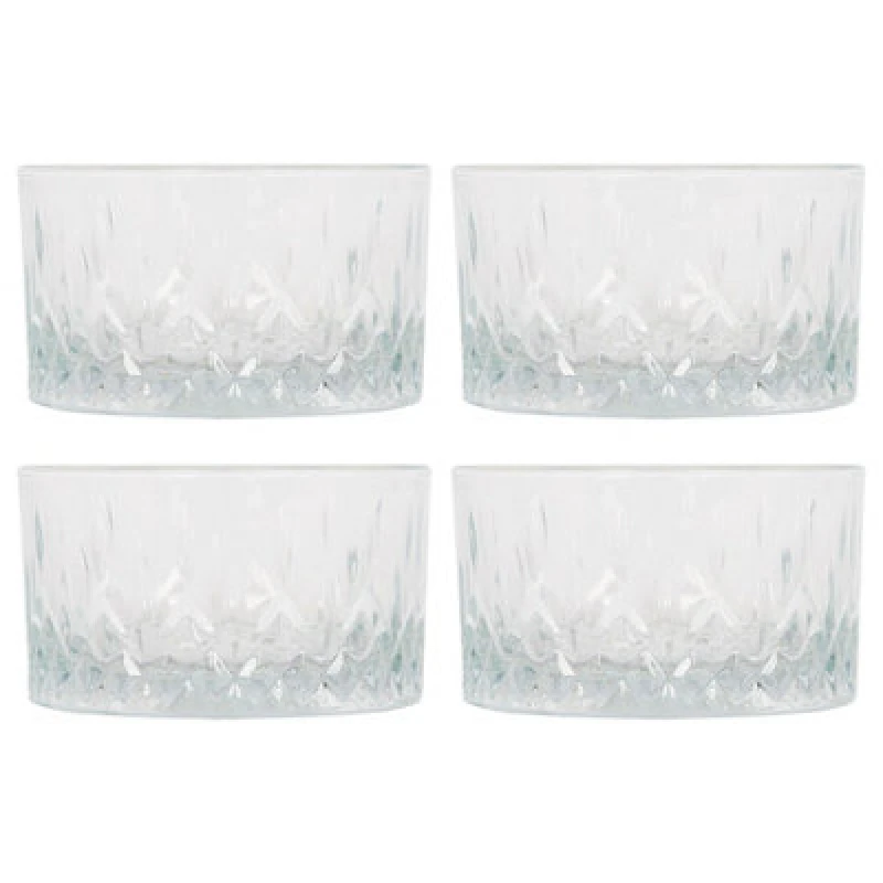 Image of LAV Odin Glass Snack Bowls - 9.5cm - Pack of 4 Clear