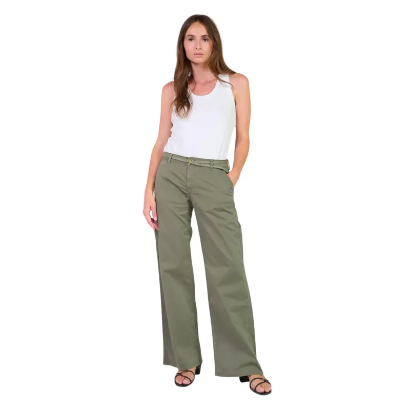 Image of Le Temps des cerises Womens Trousers Le Temps des cerises Tahis Vert Female 24