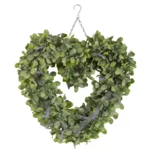 Image of Faux Decor Lavender Heart - Green