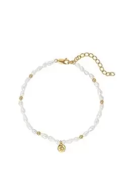 Image of Hot Diamonds HD X JJ Calm Pearl Lunar Bracelet, Yellow Gold, Women