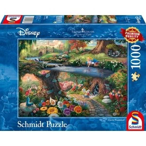 Image of Thomas Kinkade: Disney's Alice in Wonderland Jigsaw Puzzle - 1000 Pieces