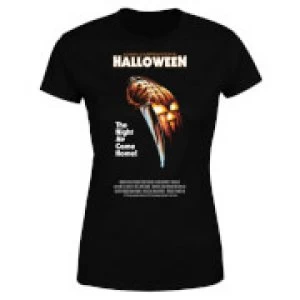 Image of Halloween Poster Womens T-Shirt - Black