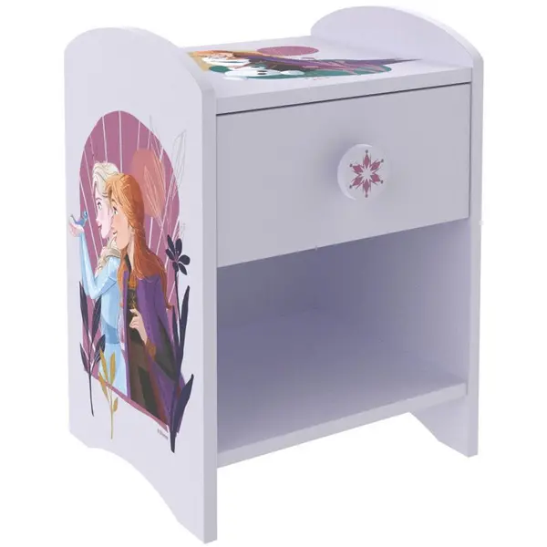 Image of Frozen​ Bedside Table​, Purple 35cm l x 30 w x 48cm h - Purple - Disney