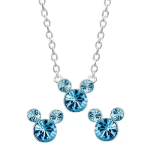 Image of Disney Mickey Mouse March Birthstone Earring and Necklace Gift Set