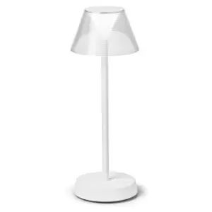 Image of Ideal Lux LOLITA Dimmable Integrated LED Table Lamp White, In-Built Switch, 3000K, IP54