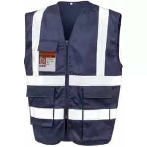 Image of SAFE-GUARD by Result Unisex Adult Heavy Duty Security Vest (M) (Navy) - Navy
